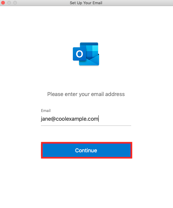 create exchange outlook email address for mac